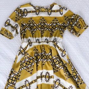 Three quarter mid length dress